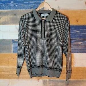 Vintage Italian Sweater Pisco Uomo 50 black/white